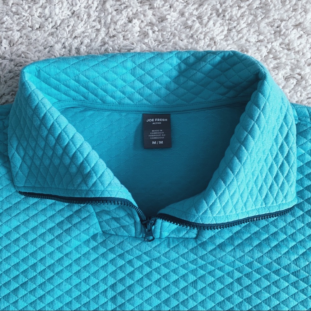 Teal Athletic Quarter-Zip Jacket - Picture 3 of 6